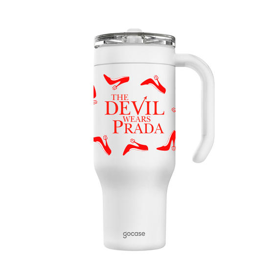 Copo Térmico Life + Ebook - O Diabo Veste Prada - Salto Vermelho