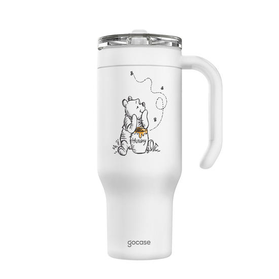 Copo Térmico Life + Ebook -  Turma do Pooh - Pooh Sketch