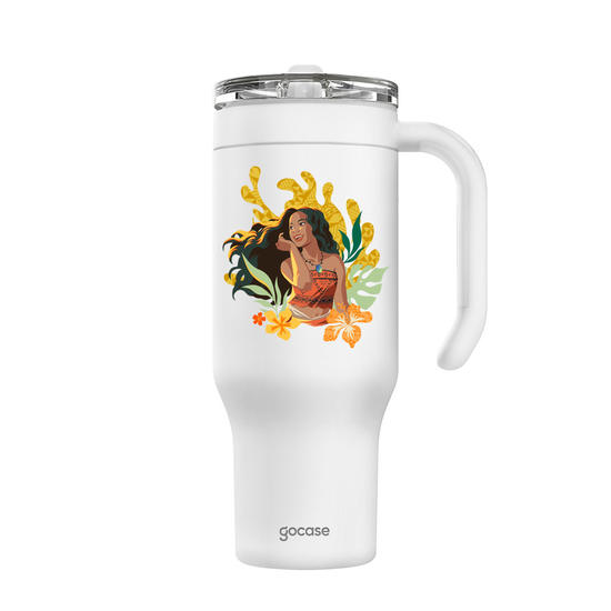 Copo Térmico Life + Ebook - Moana Live Action - Brilho do Sol
