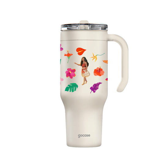 Copo Térmico Life -  Moana Live Action - Jardim Florido