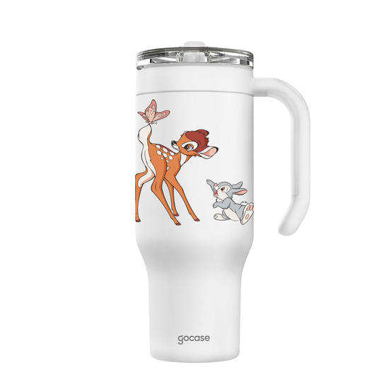 Copo Térmico Life + Ebook - Bambi, Tambor e Borboleta