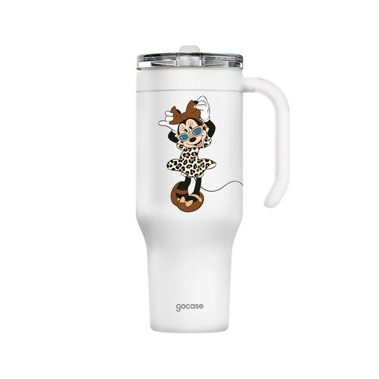 Copo Térmico Life + Ebook - Minnie Mouse - Fashion Animal Print
