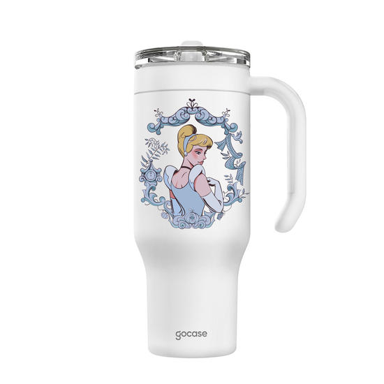 Copo Térmico Life + Ebook - Princesas - Delicate Cinderela
