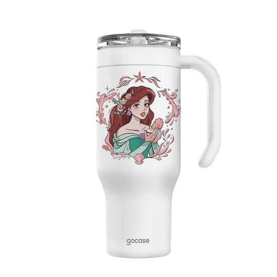 Copo Térmico Life + Ebook - Princesas - Delicate Ariel
