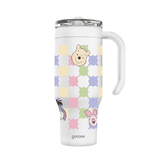 Copo Térmico Life + Ebook - Ursinho Pooh - Cute Pastels