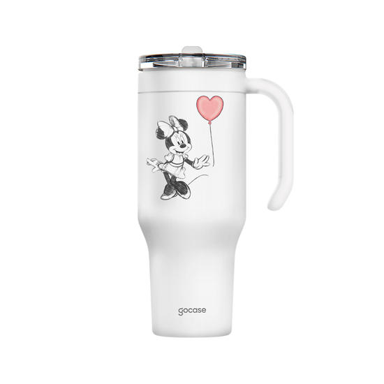 Copo Térmico Life + Ebook -  Mickey & Amigos  - Mickey & Minnie Coração
