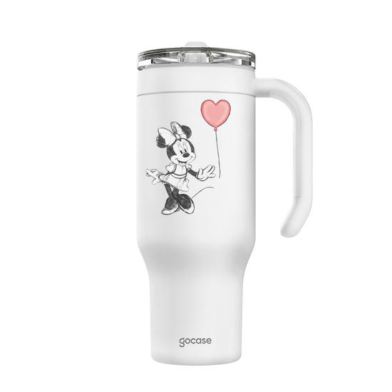 Copo Térmico Life + Ebook -  Mickey & Amigos  - Mickey & Minnie Coração