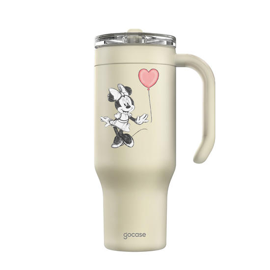 Copo Térmico Life + Ebook -  Mickey & Amigos  - Mickey & Minnie Coração