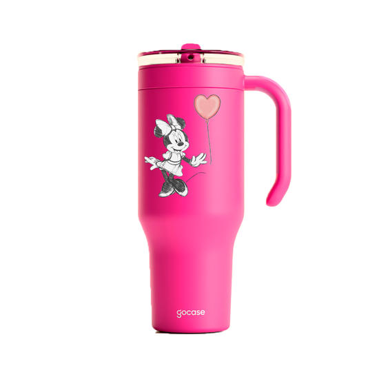 Copo Térmico Life + Ebook -  Mickey & Amigos  - Mickey & Minnie Coração