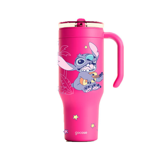 Copo Térmico Life + Ebook -  Lilo & Stitch - Stitch & Angel Love