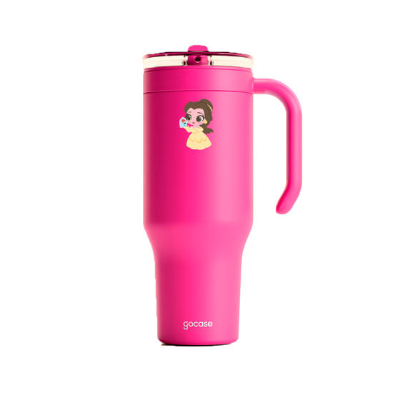 Copo Térmico Life + Ebook -  Princesas - Bela Cute