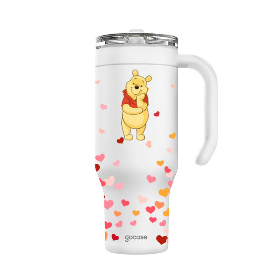 Copo Térmico Life + Ebook -  Turma do Pooh - Corações Flutuantes Copo Térmico Life + Ebook -  Turma do Pooh - Corações Flutuantes