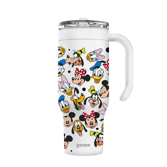 Copo Térmico Life + Ebook -  Mickey & Amigos - Patches de Rostinhos