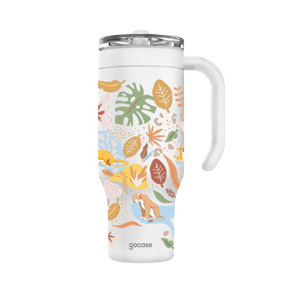 Copo Térmico Life + Ebook -  Rei Leão - Selva