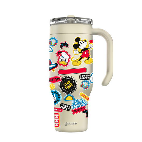 Copo Térmico Life + Ebook -  Mickey & Amigos - Street Stickers