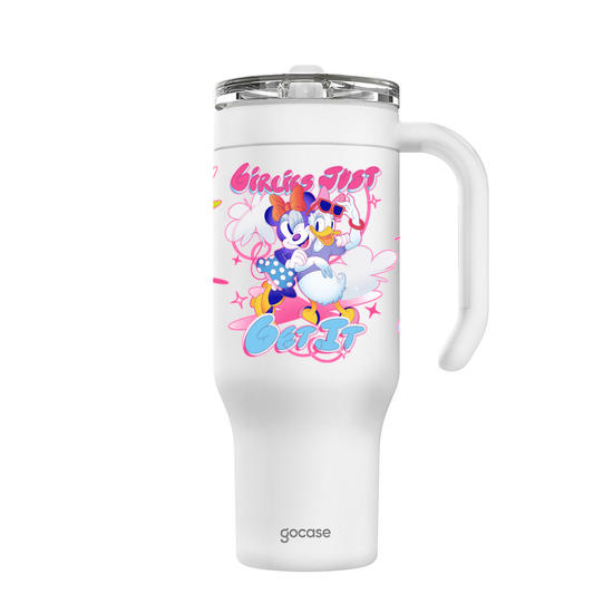 Copo Térmico Life + Ebook - Mickey & Amigos - Minnie e Margarida - Girlies