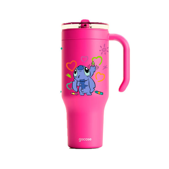 Copo Térmico Life + Ebook - Lilo & Stitch - Rabiscos Fofos