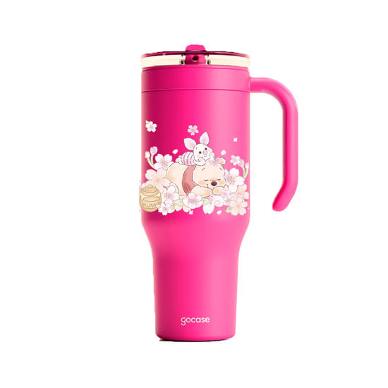 Copo Térmico Life + Ebook - Ursinho Pooh - Pooh Floral Sutíl