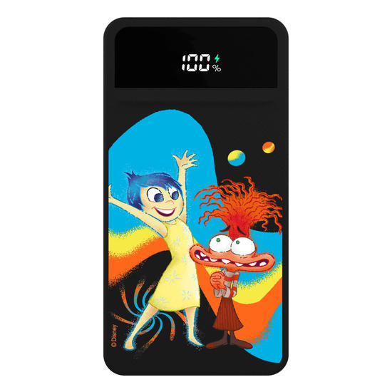 Carregador Portátil Turbo 10000mah Preto - Divertidamente - Alegria e Ansiedade