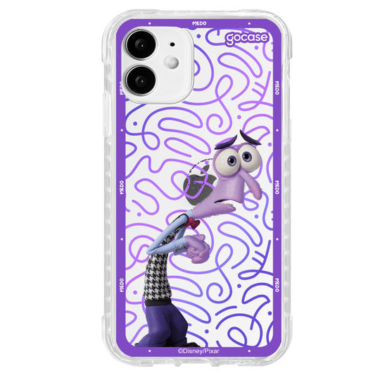 Capinha para celular  Divertidamente - Medo Borda