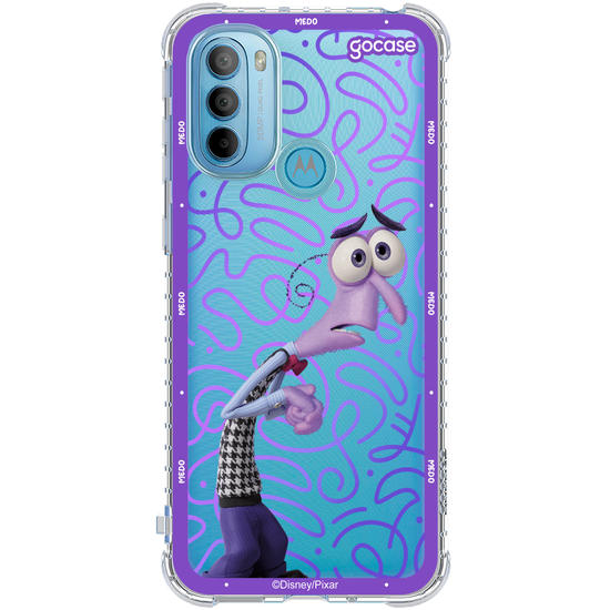 Capinha para celular  Divertidamente - Medo Borda
