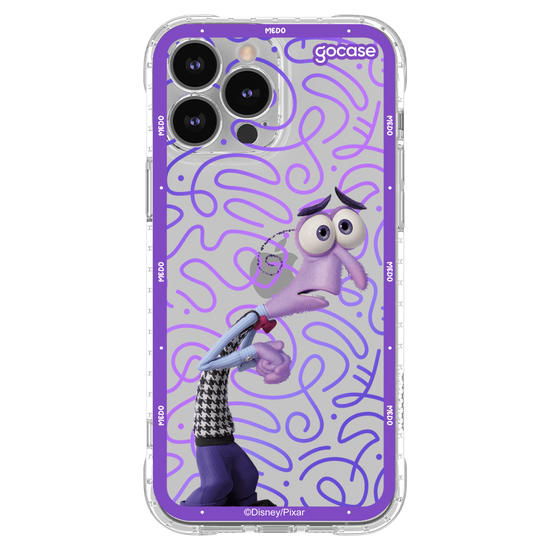 Capinha para celular  Divertidamente - Medo Borda