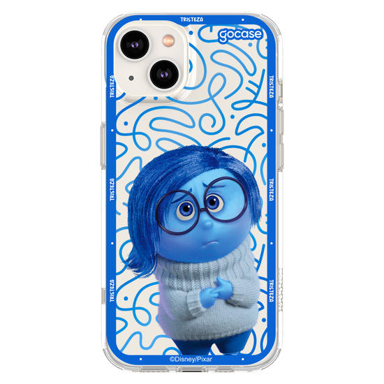 Capinha para celular  Divertidamente - Tristeza Borda