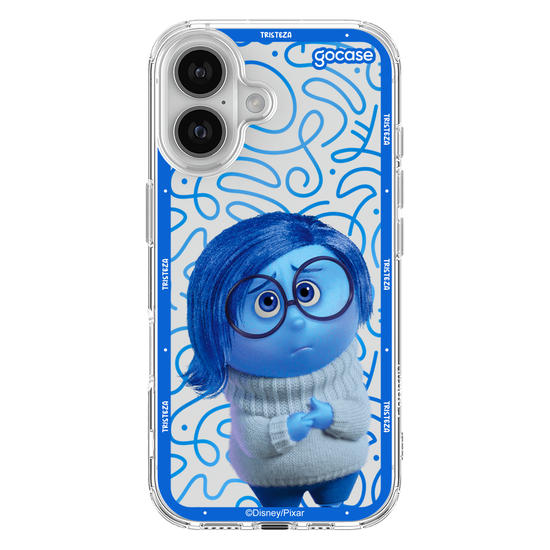 Capinha para celular  Divertidamente - Tristeza Borda