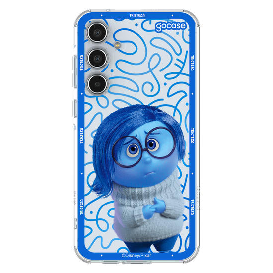 Capinha para celular  Divertidamente - Tristeza Borda