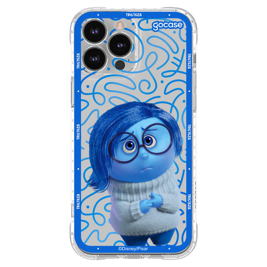 Capinha para celular  Divertidamente - Tristeza Borda