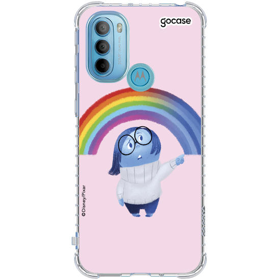 Capinha para celular Divertidamente - Tristeza arco íris