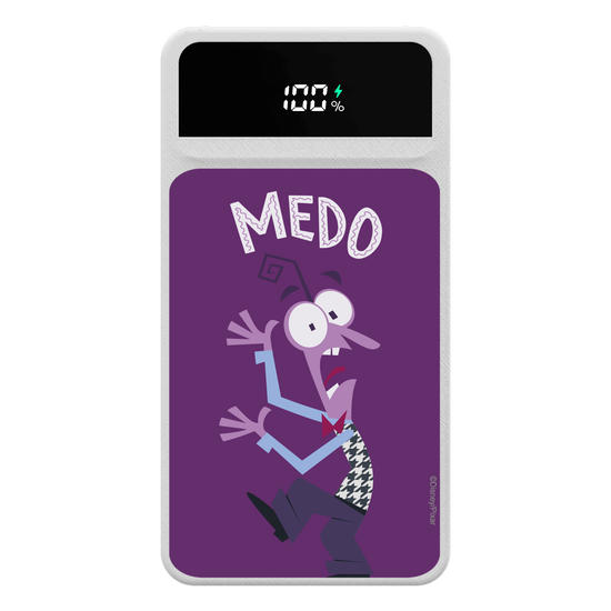 Carregador Portátil Turbo 10000mah - Divertidamente - Medo Lettering