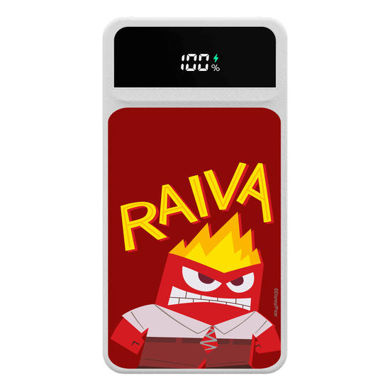 Carregador Portátil Turbo 10000mah - Divertidamente - Raiva Lettering