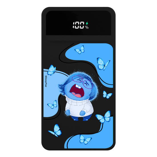 Carregador Portátil Turbo 10000mah Preto - Divertidamente - Butterfly Tristeza
