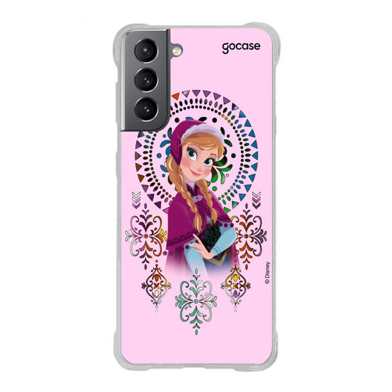 Capinha para celular Disney - Frozen - Anna Vitrais Coloridos 