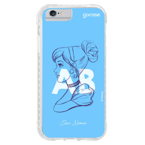 Capinha para celular Disney - Princesas - Iniciais Cinderela