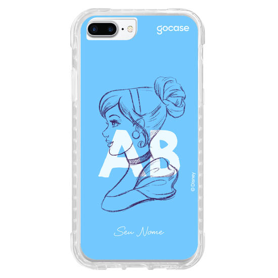 Capinha para celular Disney - Princesas - Iniciais Cinderela