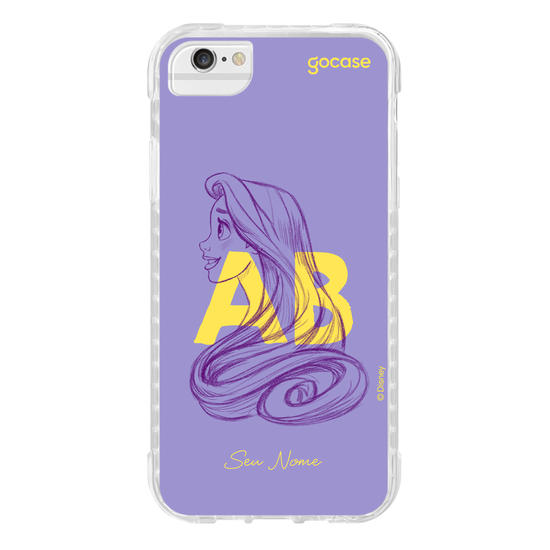 Capinha para celular Disney - Princesas - Iniciais Rapunzel