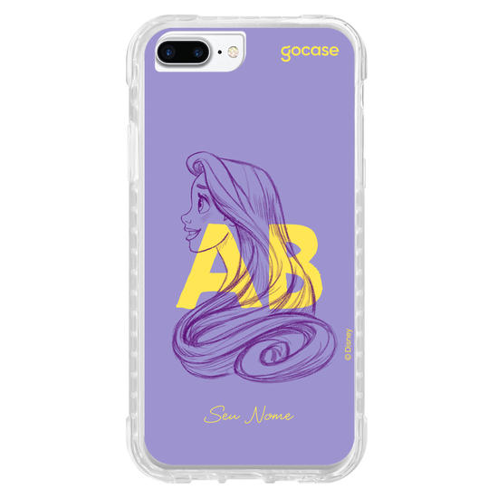 Capinha para celular Disney - Princesas - Iniciais Rapunzel
