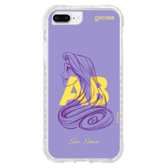 Capinha para celular Disney - Princesas - Iniciais Rapunzel