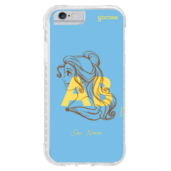 Capinha para celular Disney - Princesas - Iniciais Bela