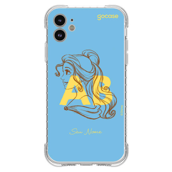 Capinha para celular Disney - Princesas - Iniciais Bela