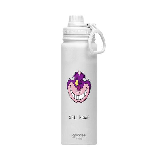 Garrafa Térmica Fresh + Ebook - Gato de Cheshire Rostinho