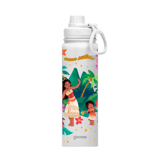 Garrafa Térmica Fresh + Ebook - Moana 2 - Irmãs do Oceano