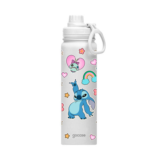 Garrafa Térmica Fresh + Ebook - Lilo & Stitch - Stickers Cute