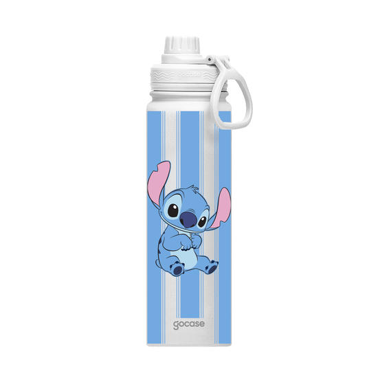 Garrafa Térmica Fresh + Ebook - Lilo & Stitch - Blue Stripes