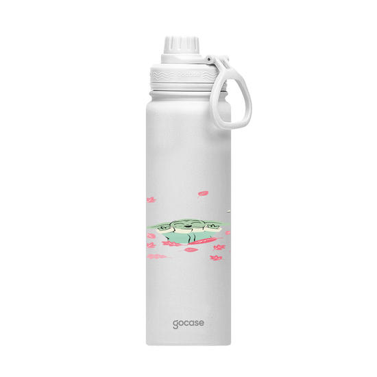 Garrafa Térmica Fresh + Ebook - Baby Yoda Classical Rose