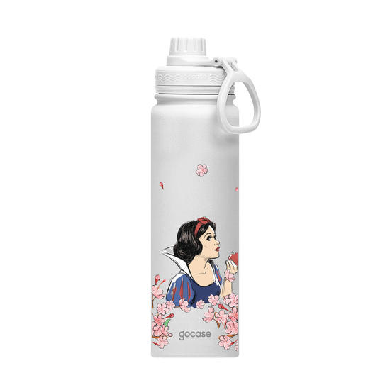 Garrafa Térmica Fresh + Ebook - Branca de Neve Classical Rose
