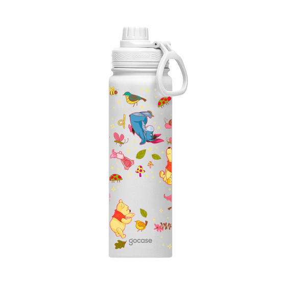 Garrafa Térmica Fresh + Ebook - Turma do Pooh Stickers
