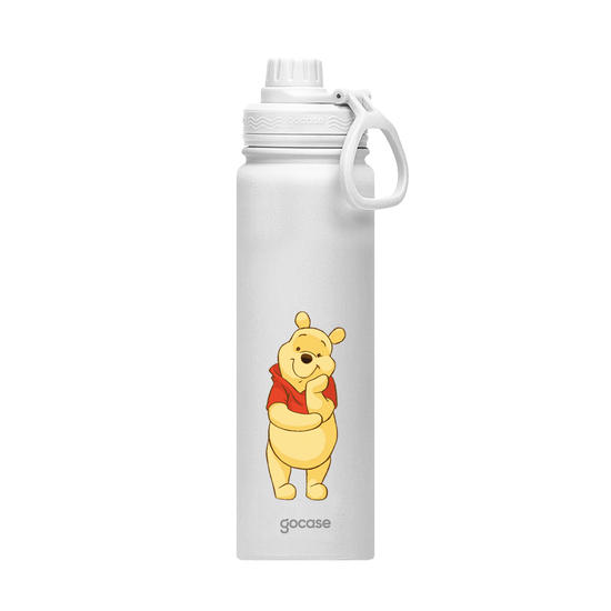 Garrafa Térmica Fresh + Ebook - Ursinho Pooh Corações Flutuantes